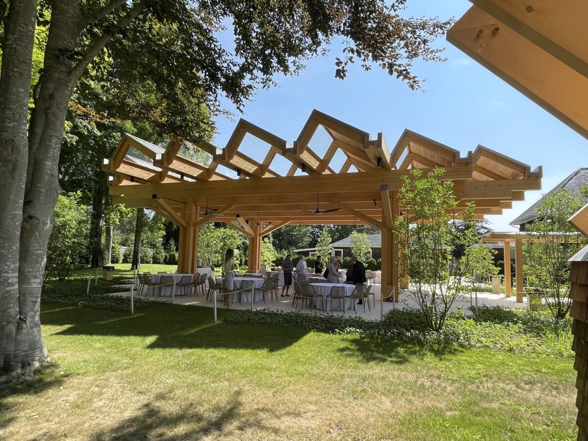 The new Olshan Pavilion by Richard Dattner at the Jewish Center of the Hamptons. ANNE SURCHIN