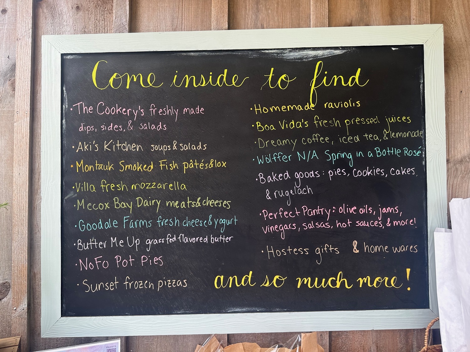 Some of the East End vendors whose products can be procured at Share the Harvest Farm. ANNETTE HINKLE