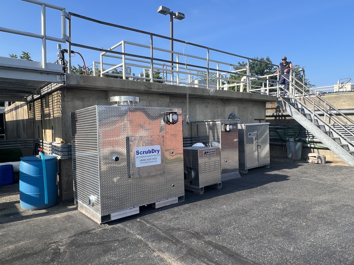 Sag Harbor officials hope a new air filter system will reduce odors wafting from the village sewage treatment plant over the surrounding area. COURTESY SAG HARBOR VILLAGE