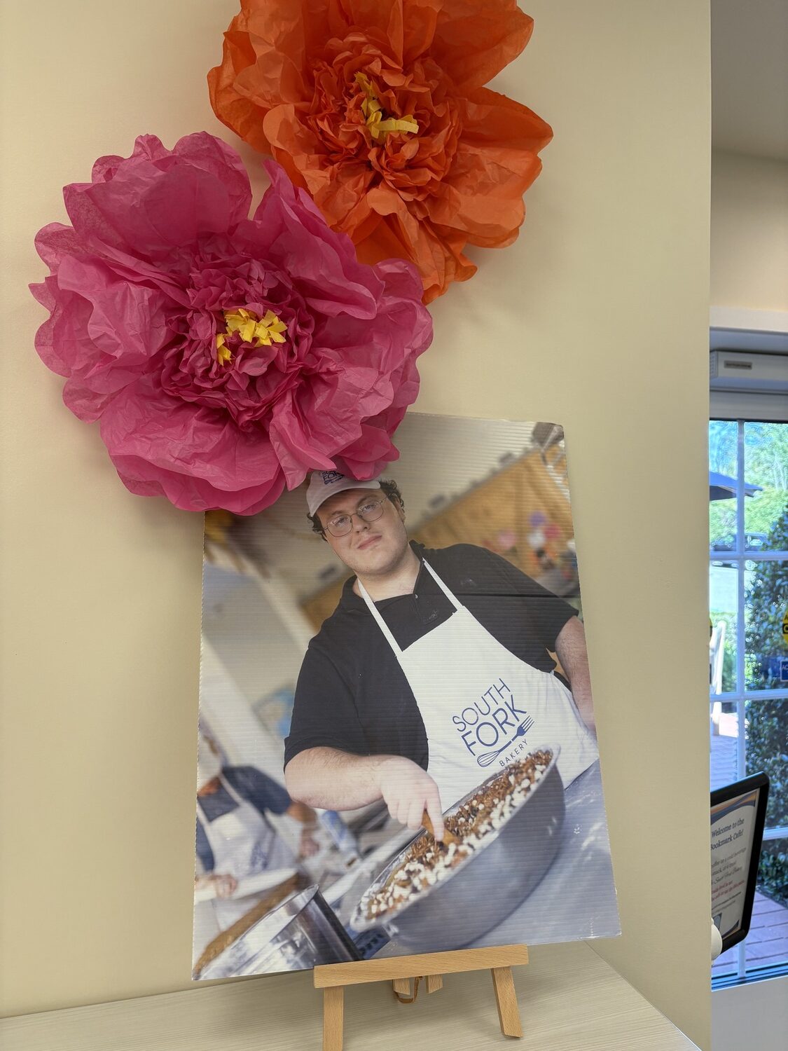 The Bookmark Cafe at Rogers Memorial Library in Southampton is hosted and staffed by South Fork Bakery, a nonprofit bakery that provides paid employment and job training for adults with disabilities. The decor in the bakery is a nod to the organization's mission. CAILIN RILEY
