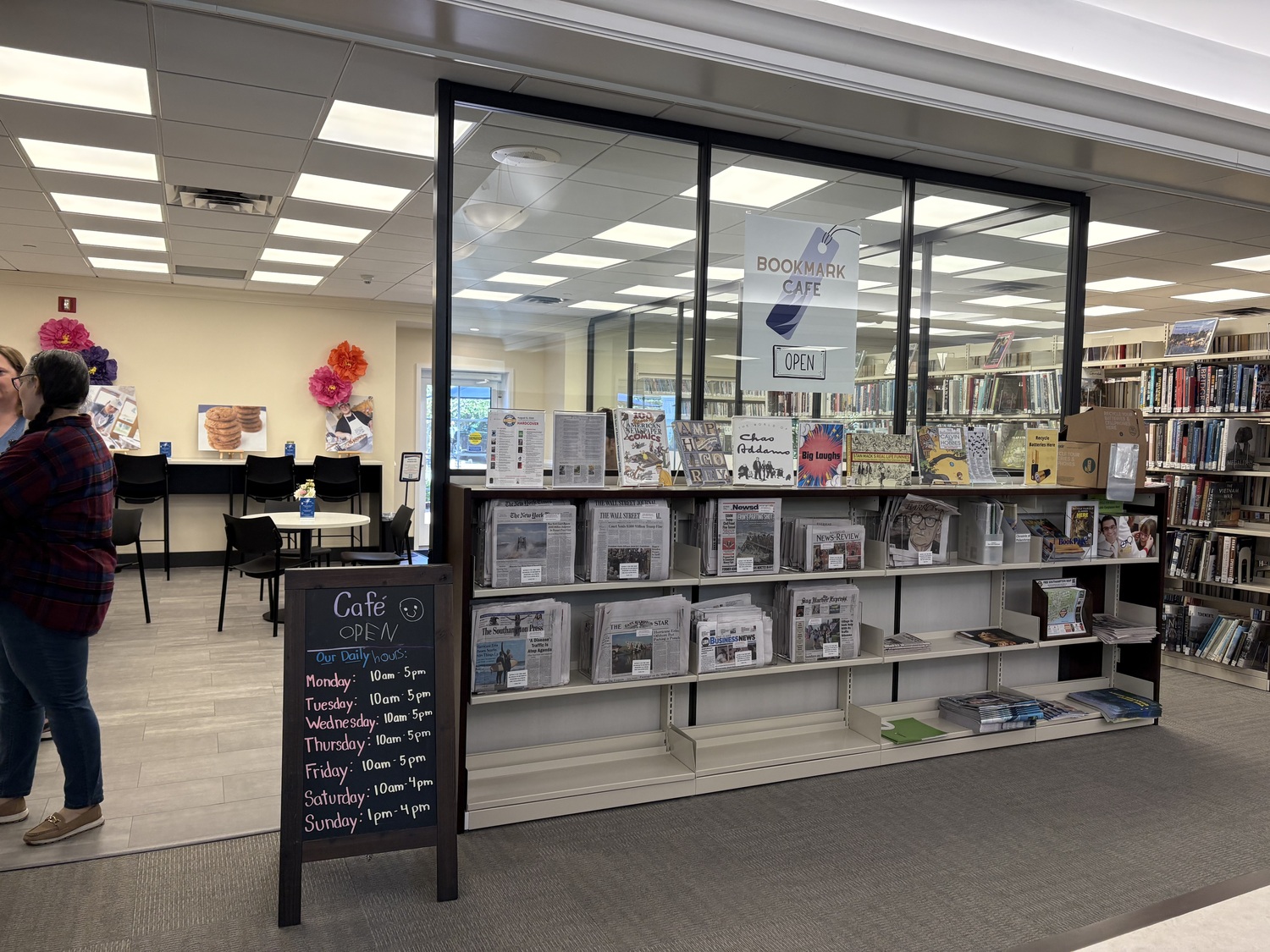 The Bookmark Cafe at Rogers Memorial Library in Southampton is hosted and staffed by South Fork Bakery, a nonprofit bakery that provides paid employment and job training for adults with disabilities. CAILIN RILEY