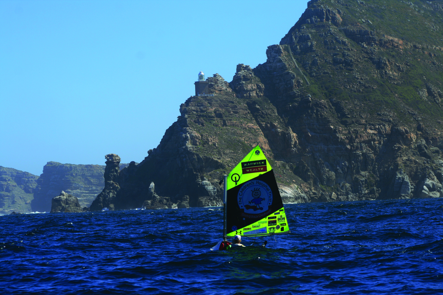 Greg Bertish sailing through the Cape of Storms during the documentary OPTIMIST.  COURTESY GREG BERTISH