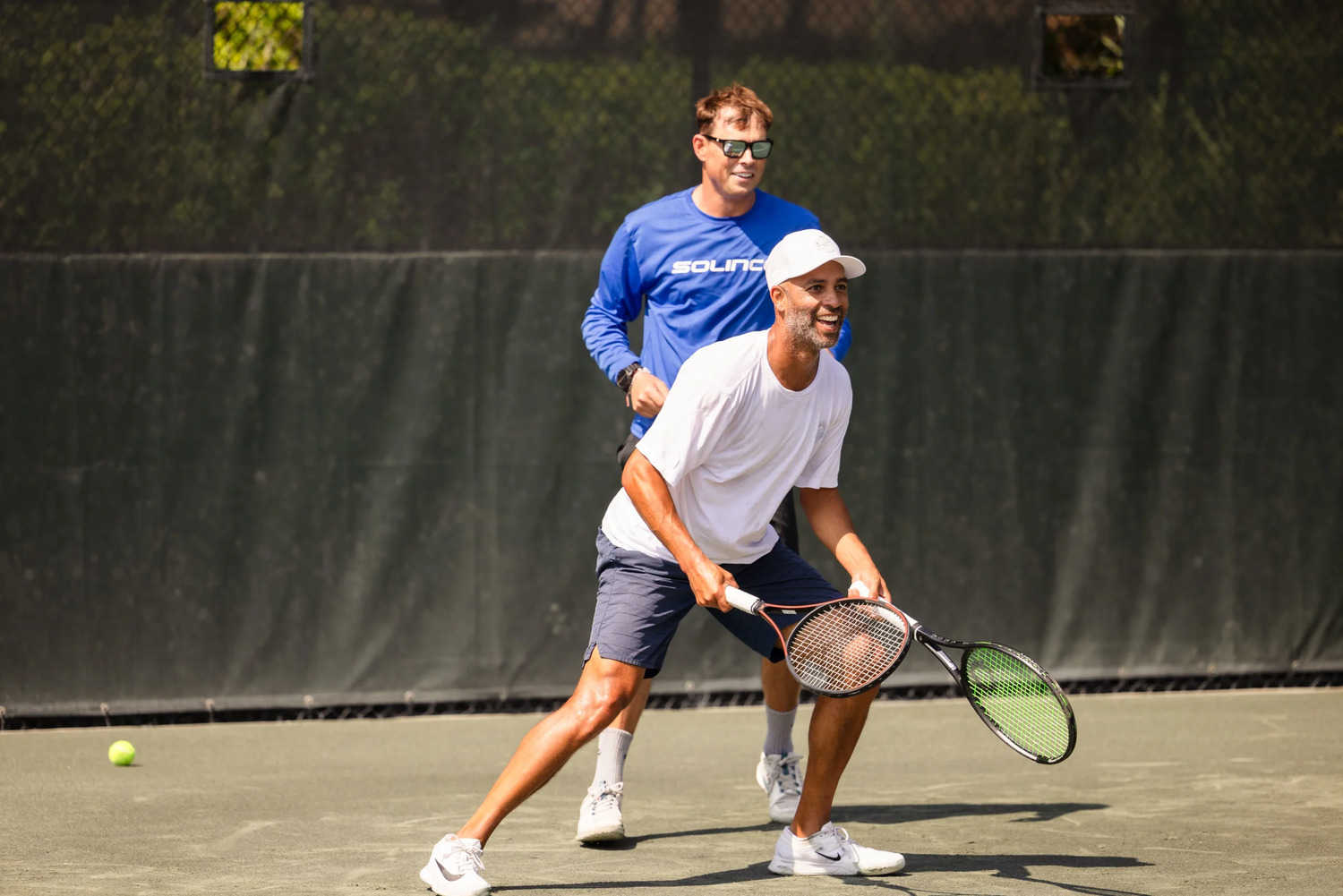 James Blake with Bob Bryan.  COURTESY HERITAGEHOUSEPHOTO.COM