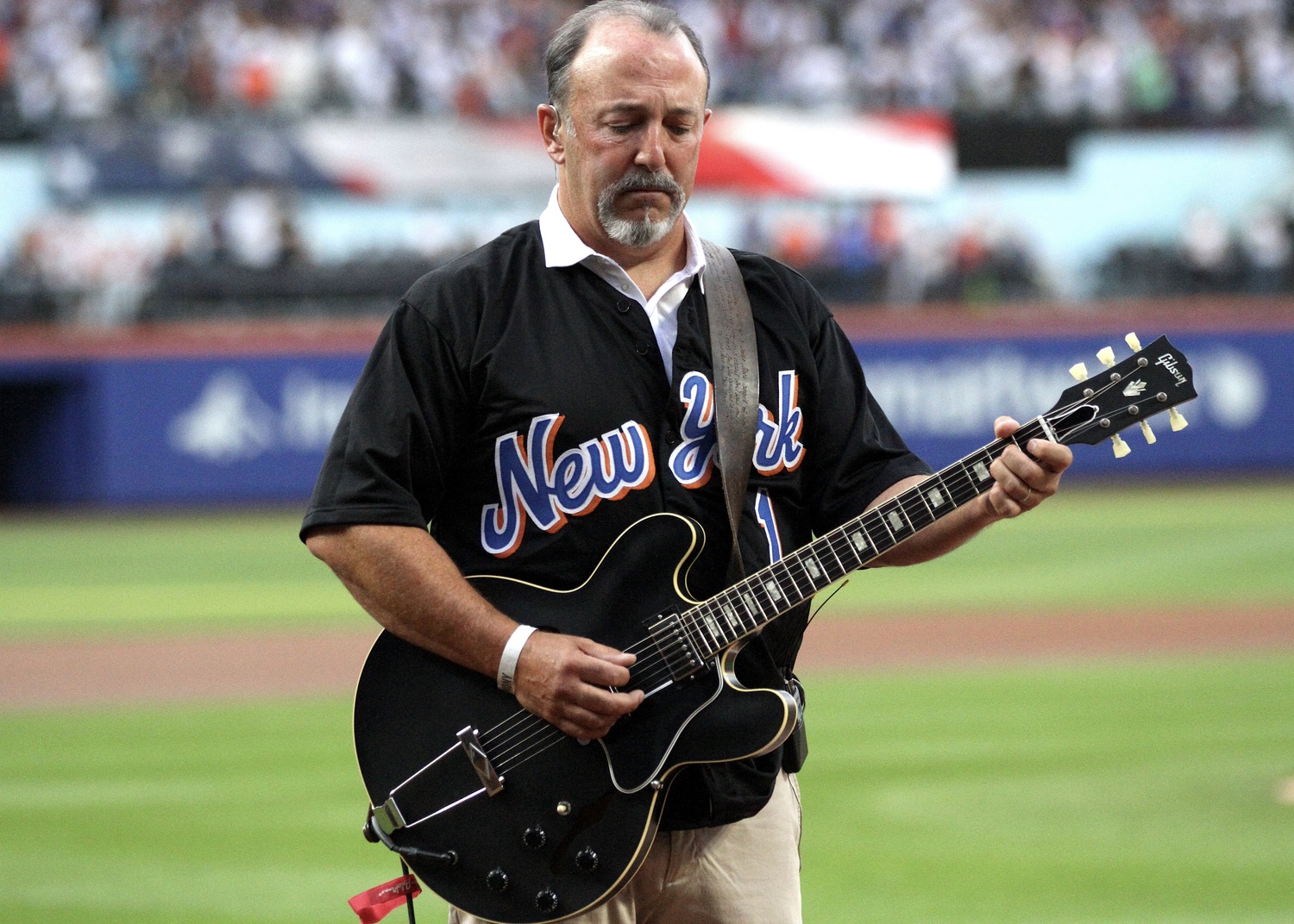 Joe Ciampa, Julia King's band's lead guitarist, performs 