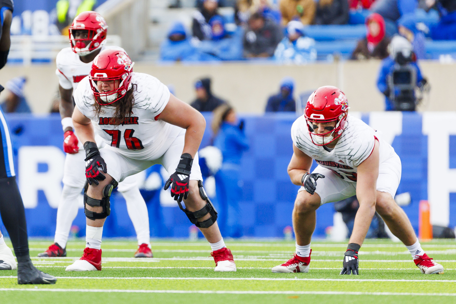 Jonathan Mendoza transferred to the University of Louisville last year after four seasons with Yale University, recording 800-plus snaps at both tackle spots and almost 300 snaps at right guard in college. LOUISVILLE ATHLETICS
