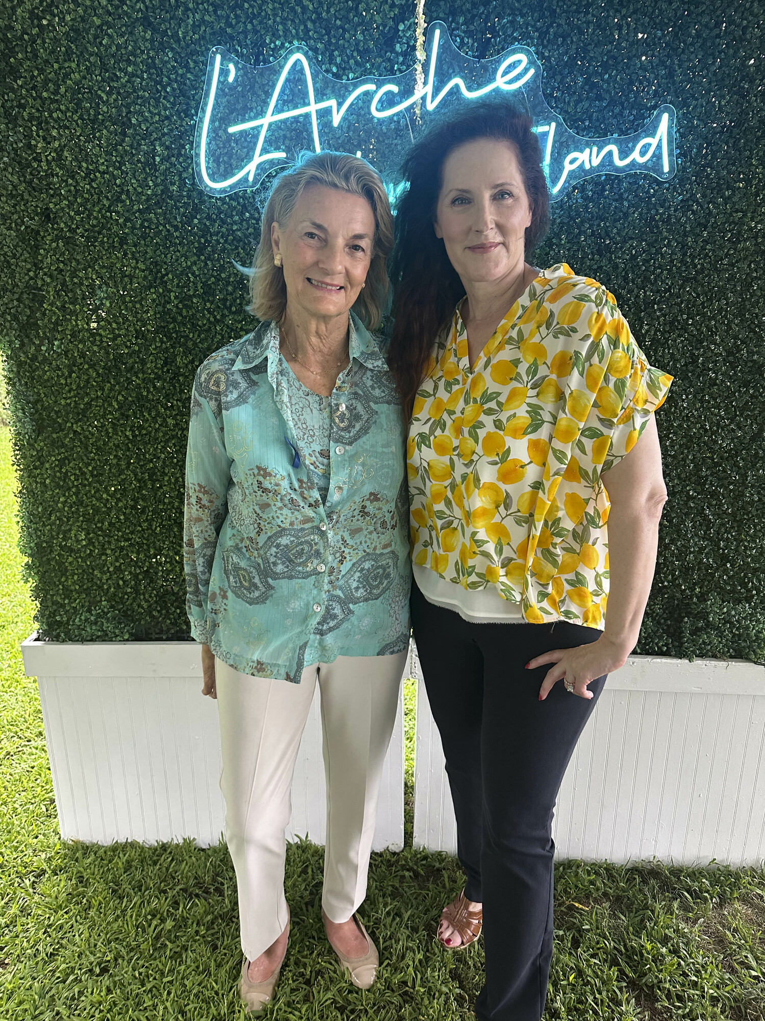 Judith Lanier and Kathleen Colon at the L'Arche Long Island Cocktail Party.   GREGORY D'ELIA