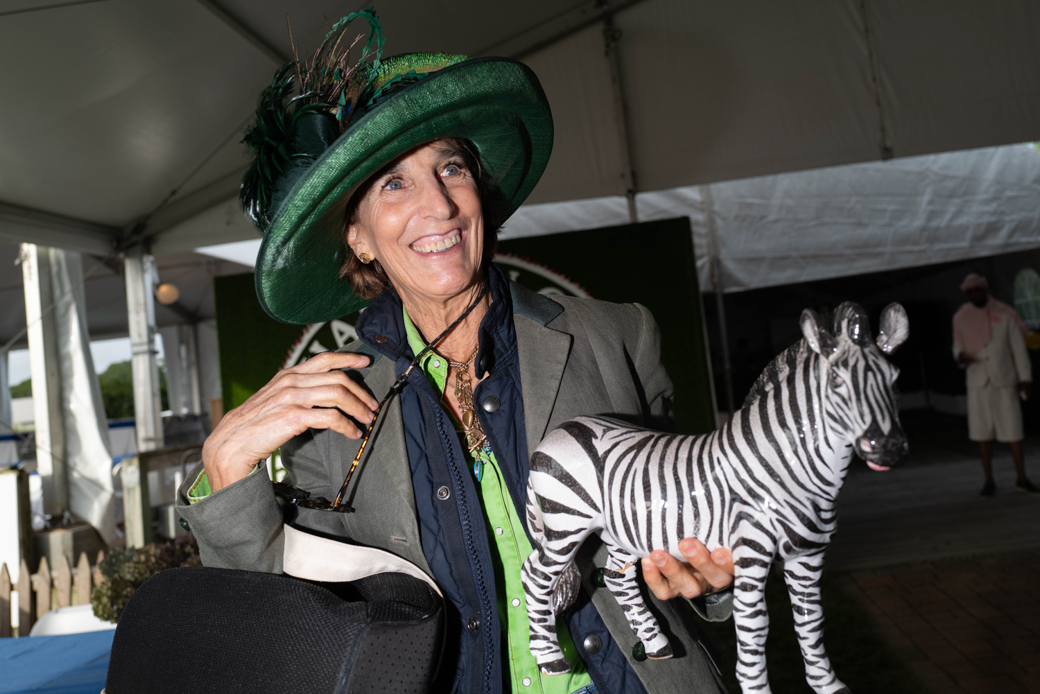 Sue Ellen Marder O'Connor attends the 2025 Hampton Classic Horse Show Sunday.  LORI HAWKINS
