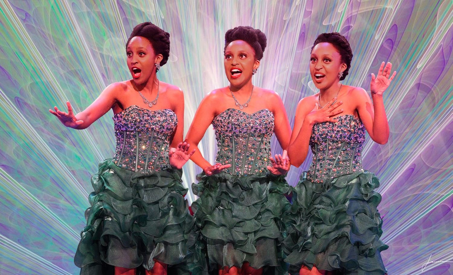 Triplets Mary, Maggy and Marta Moipei bring their show “Moipei Embraces New York” to LTV Studios’ “Hamptons Summer Songbook by the Sea” on  August 30. COURTESY LTV STUDIOS