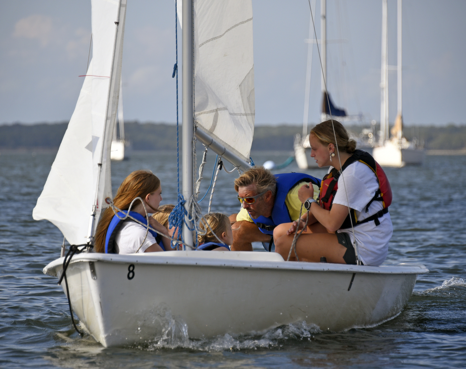 Breakwater Yacht Club and Sailing Center hosted its first-ever hands-on, on-the-water training for its sailing instructors on therapeutic sailing on Monday afternoon. MICHAEL MELLA