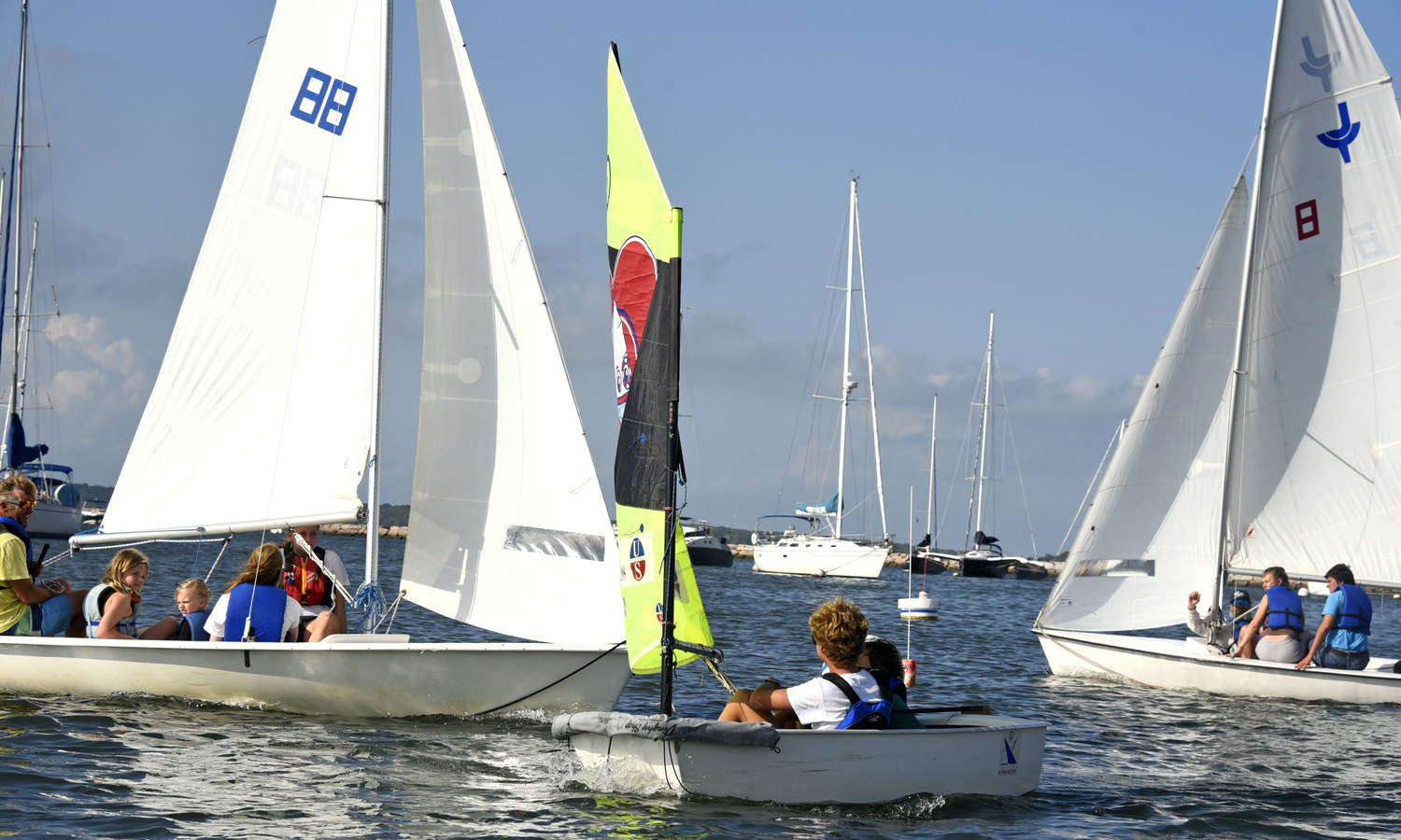 Breakwater Yacht Club and Sailing Center hosted its first-ever hands-on, on-the-water training for its sailing instructors on therapeutic sailing on Monday afternoon. MICHAEL MELLA