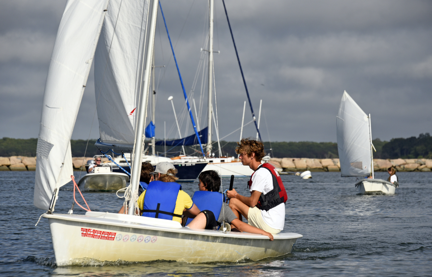 Breakwater Yacht Club and Sailing Center hosted its first-ever hands-on, on-the-water training for its sailing instructors on therapeutic sailing on Monday afternoon. MICHAEL MELLA