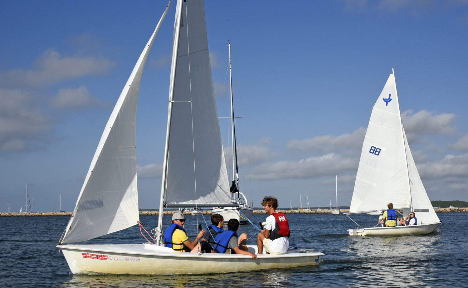 Breakwater Yacht Club and Sailing Center hosted its first-ever hands-on, on-the-water training for its sailing instructors on therapeutic sailing on Monday afternoon. MICHAEL MELLA