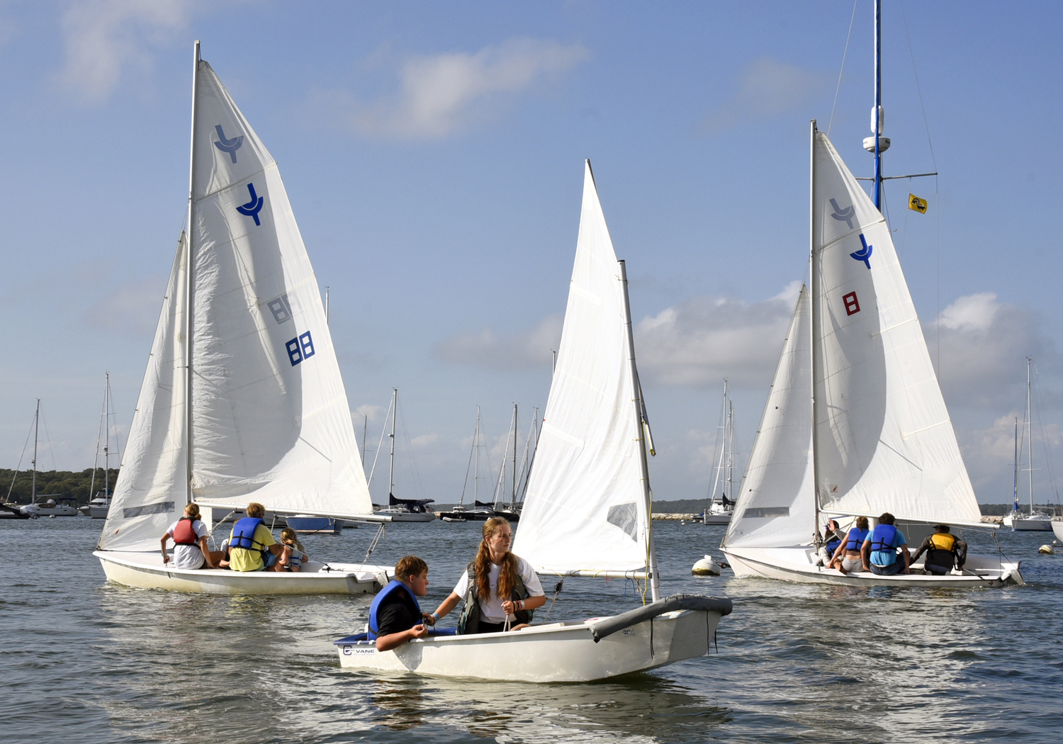 Breakwater Yacht Club and Sailing Center hosted its first-ever hands-on, on-the-water training for its sailing instructors on therapeutic sailing on Monday afternoon. MICHAEL MELLA