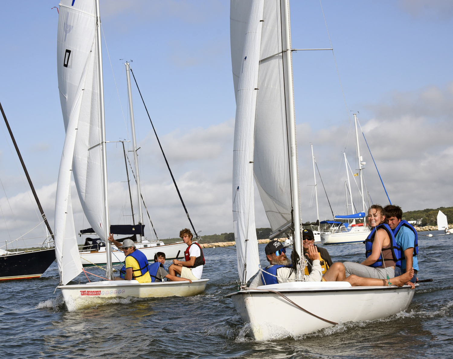 Breakwater Yacht Club and Sailing Center hosted its first-ever hands-on, on-the-water training for its sailing instructors on therapeutic sailing on Monday afternoon. MICHAEL MELLA