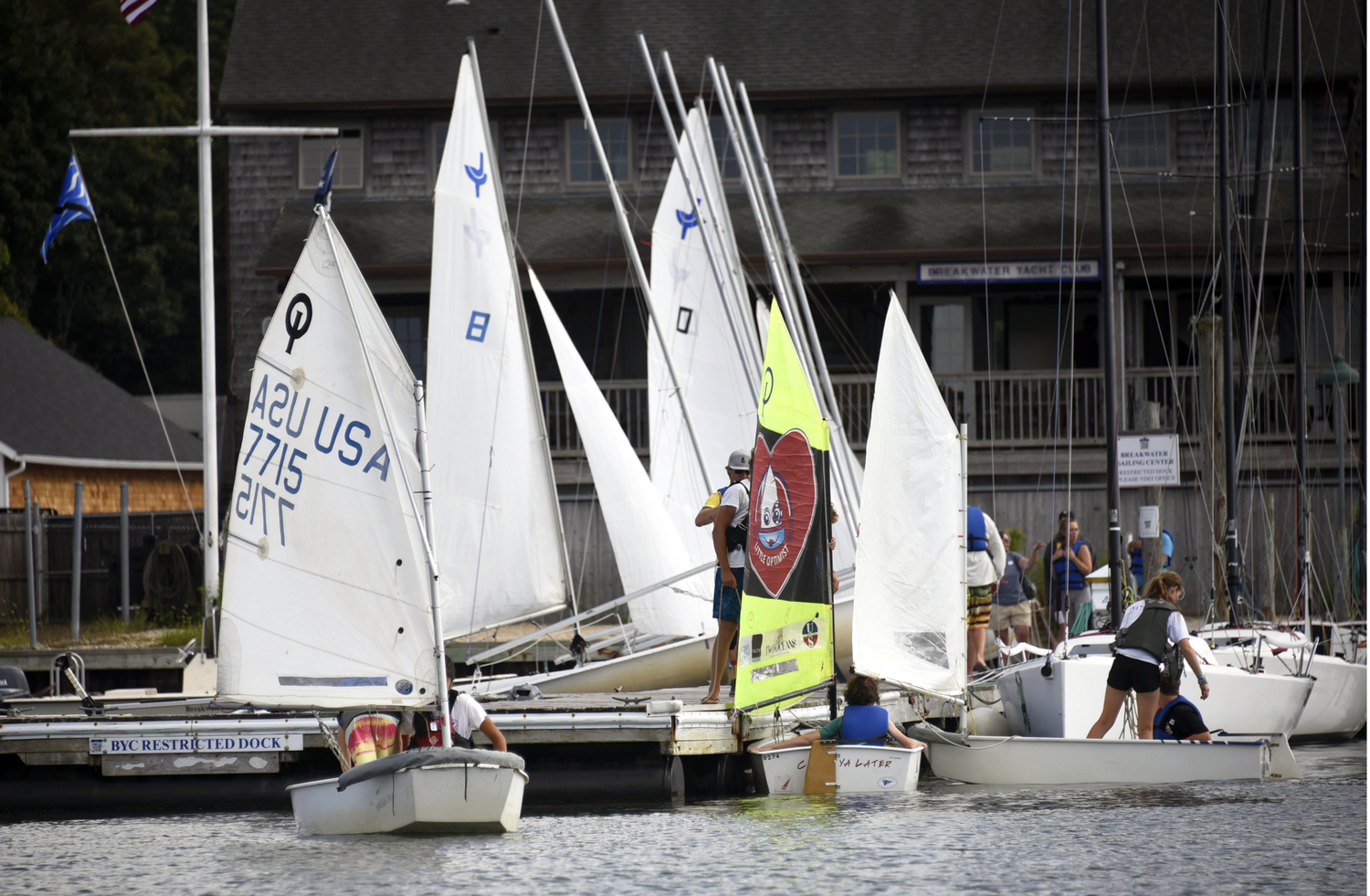 Breakwater Yacht Club and Sailing Center hosted its first-ever hands-on, on-the-water training for its sailing instructors on therapeutic sailing on Monday afternoon. MICHAEL MELLA