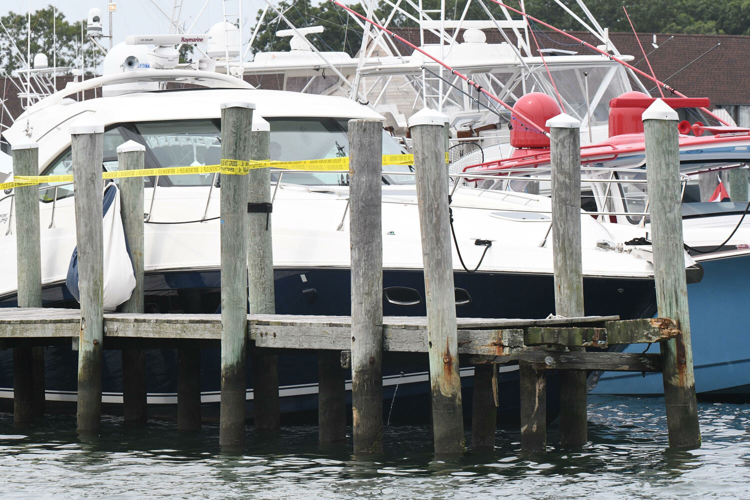 Police had a dock cordoned off the as the investigation continued throughout the day on Tuesday. DOUG KUNTZ