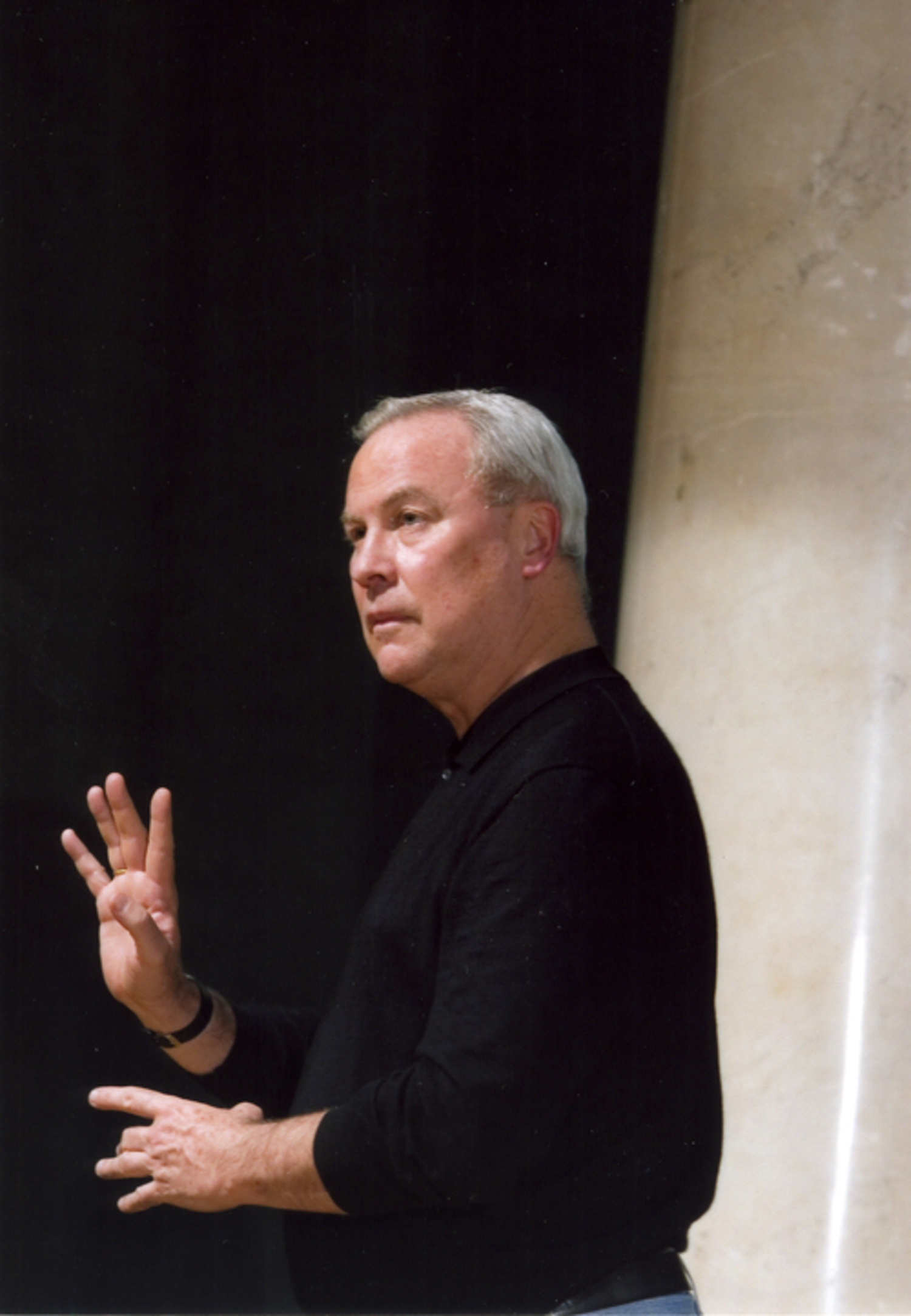 Robert Wilson on stage. PHOTOGRAPH © LESLEY LESLIE-SPINKS