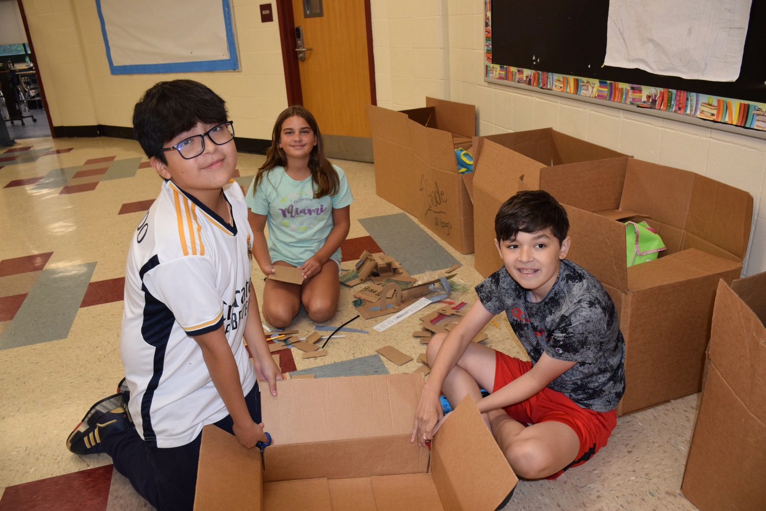 Students enrolled in Southampton Intermediate School’s Summer Academy are
advancing their English language arts and math skills through an engaging five-week
program. In addition to instructional time, students are participating in themed, weekly
social-emotional learning activities that focus on self-acceptance, self-management,
responsibility and social awareness. They have also taken field trips to Heart of the
Hamptons and the Southampton African American Museum, and the Rogers Memorial
Library, and worked on STEAM related hands-on projects. Students are also actively participating in the district’s Summer Reading Program. COURTESY SOUTHAMPTON SCHOOL DISTRICT