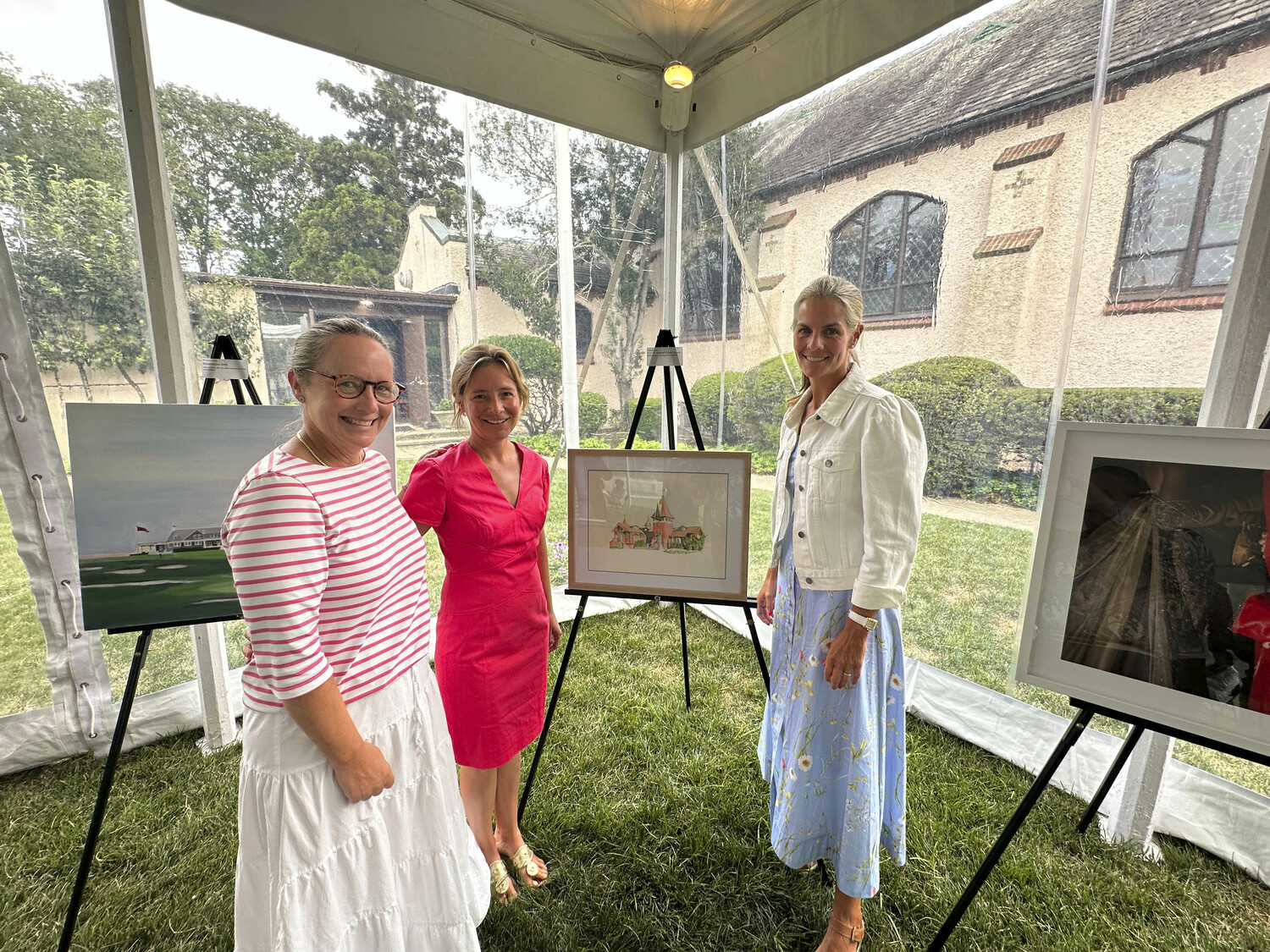Hadley Cooper, Meghan Magyar and Eliza Davis at the St. John's Art Fair.  GREGORY D'ELIA
