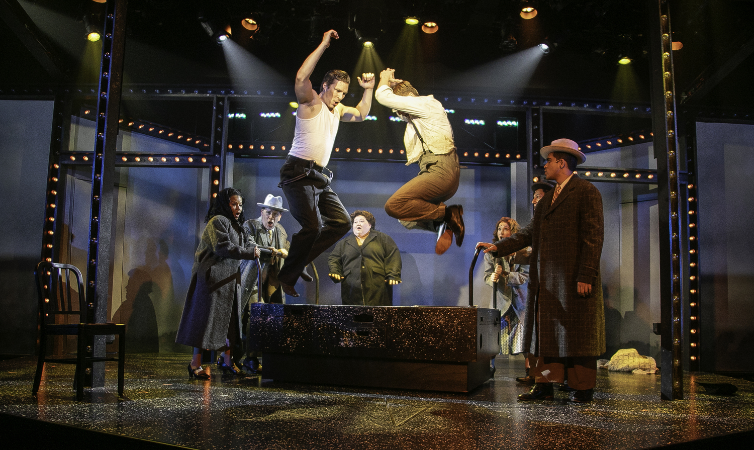 Gisela Adisa, Jeremy Webb, Nick Bailey, Kathy Deitch, Charlie Webb, Amy Bodnar, Anargha Pal in Bay Street Theater's production of 