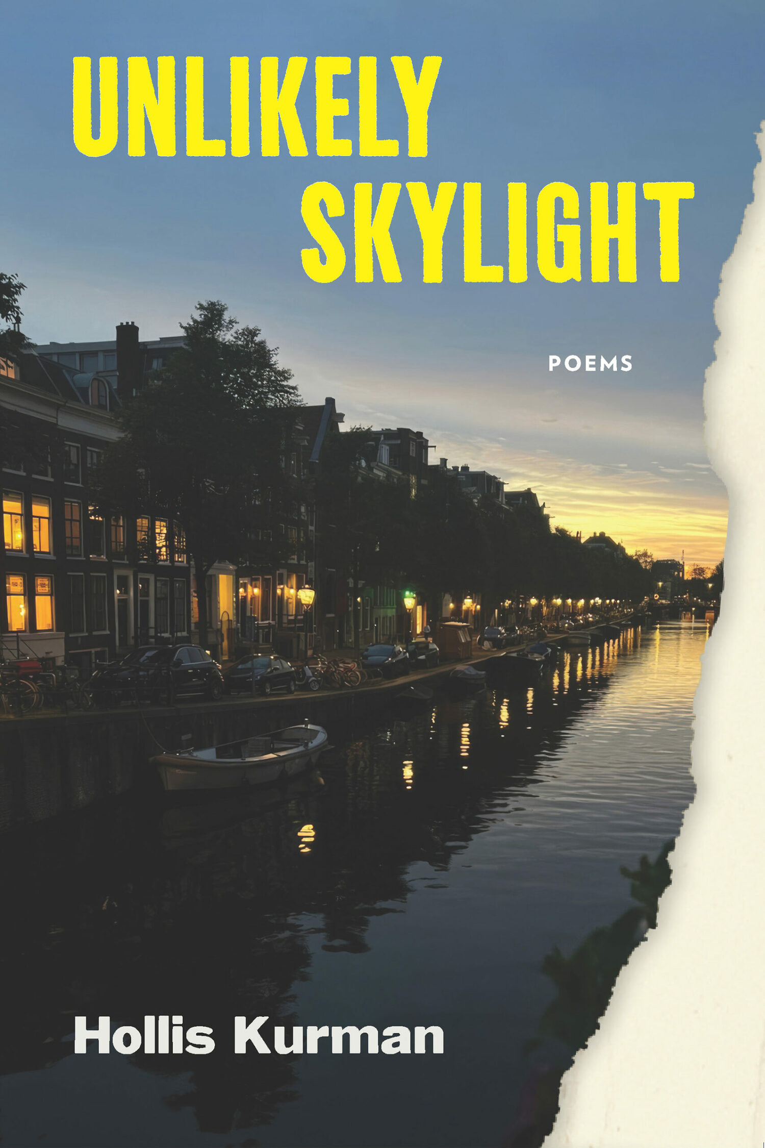 The cover of Hollis Kurman's debut poetry collection, “Unlikely Skylight.”