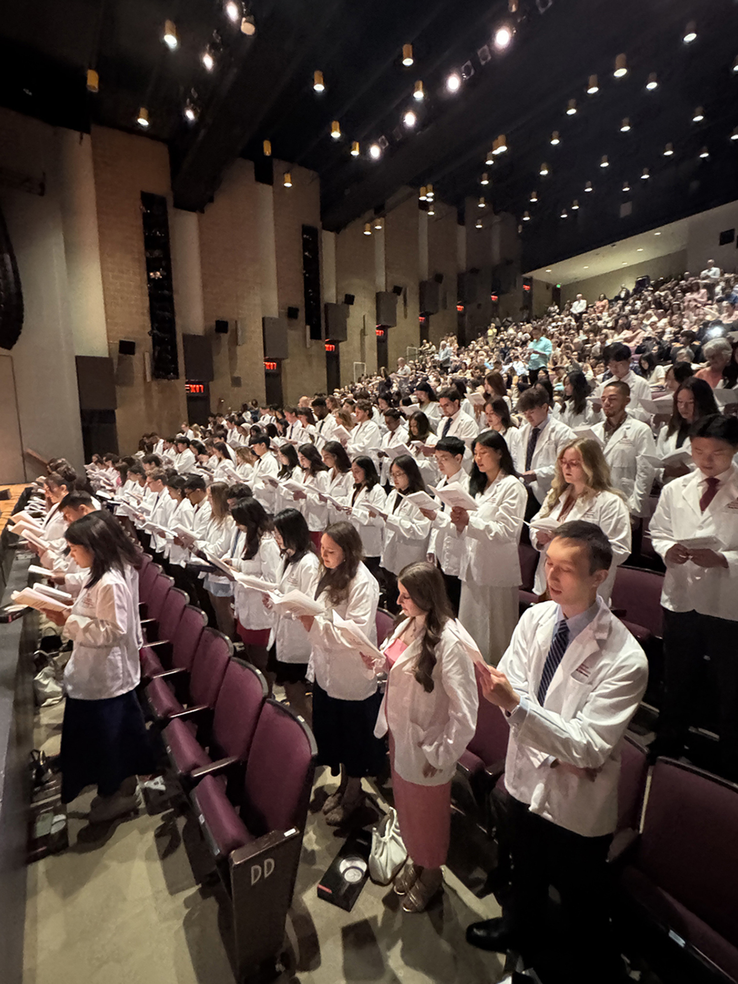 A record 141 incoming students donned their physician-in-training white coats for the first time at the Renaissance School of Medicine’s 2025 White Coat Ceremony on August 8 at Stony Brook University’s Staller Center. The event marked the first of many steps the students will take on their way to becoming medical doctors while matriculating at the school.
White Coat Ceremonies are tradition at many established medical schools around the nation. These ceremonies are an initiation rite and are symbolic to medicine as a profession that combines professionalism with scientific excellence, scholarship and compassionate care. The RSOM at Stony Brook University has held a white coat ceremony since 1998.
The program includes a training center at Stony Brook Southampton Hospital. COURTESY STONY BROOK UNIVERSITY MEDICAL SCHOOL