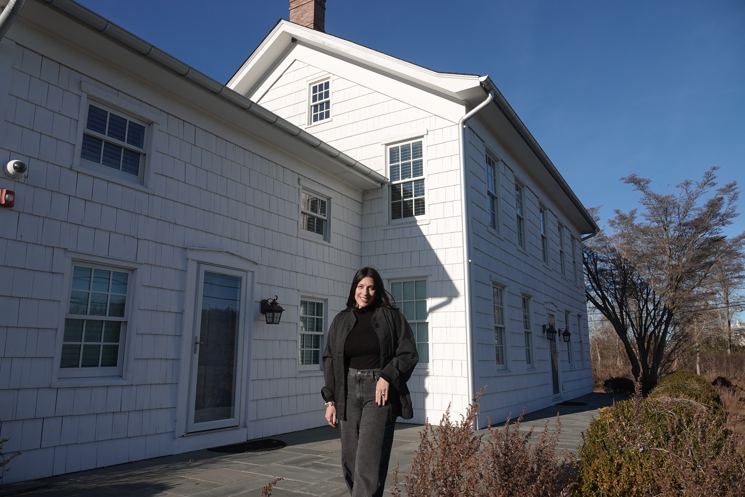 Ashley Capraro was approved to open her cannabis dispensary, Hampton Premium Green, in a historic Montauk Highway building in Water Mill. MICHAEL WRIGHT