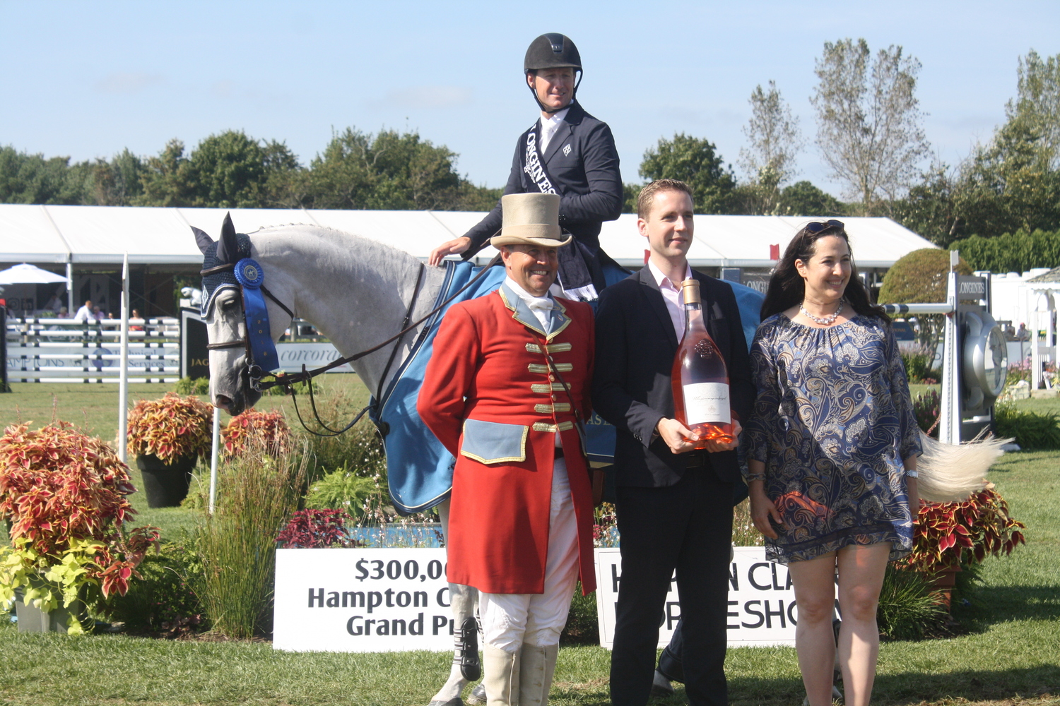 McLain Ward after winning the  Hampton Classic Grand Prix in 2018.  DANA SHAW