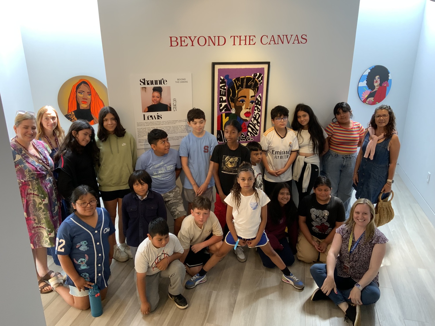 Students in the summer program at Southampton Intermediate School took a field trip to the Southampton African American Museum recently to view the current exhibition. COURTESY SOUTHAMPTON AFRICAN AMERICAN MUSEUM