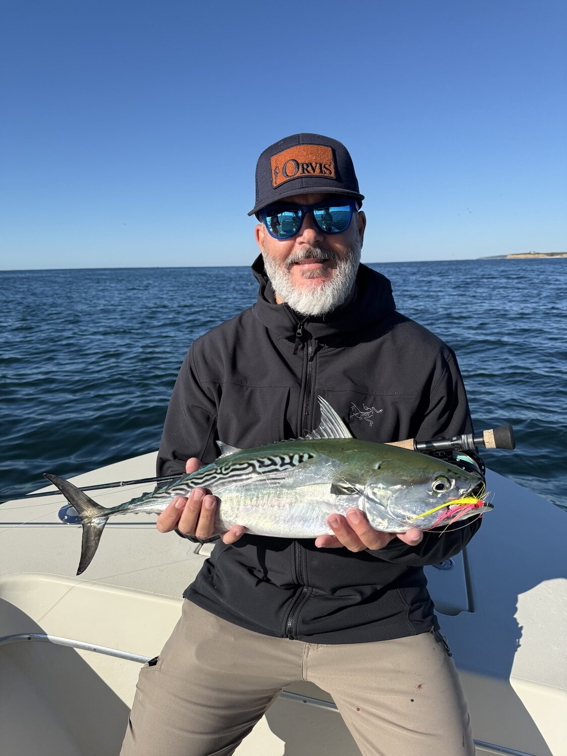 The albies are here! After an abysmal 2024 season, false albacore returned to the waters off the South Fork this past week in good numbers, to the huge relief of light tackle anglers and guides. John O'Callahan caught what was probably the first one landed locally last week with Capt. Tim O'Rourke of Montauk Point Fly Fishing.