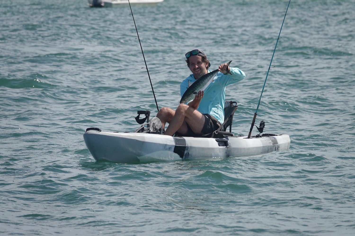 Fishing for little tunny, affectionately known as albies around here, has been great for the last couple of weeks. Justin Friedman of Bridgehampton got some on his kayak in Montauk last week.