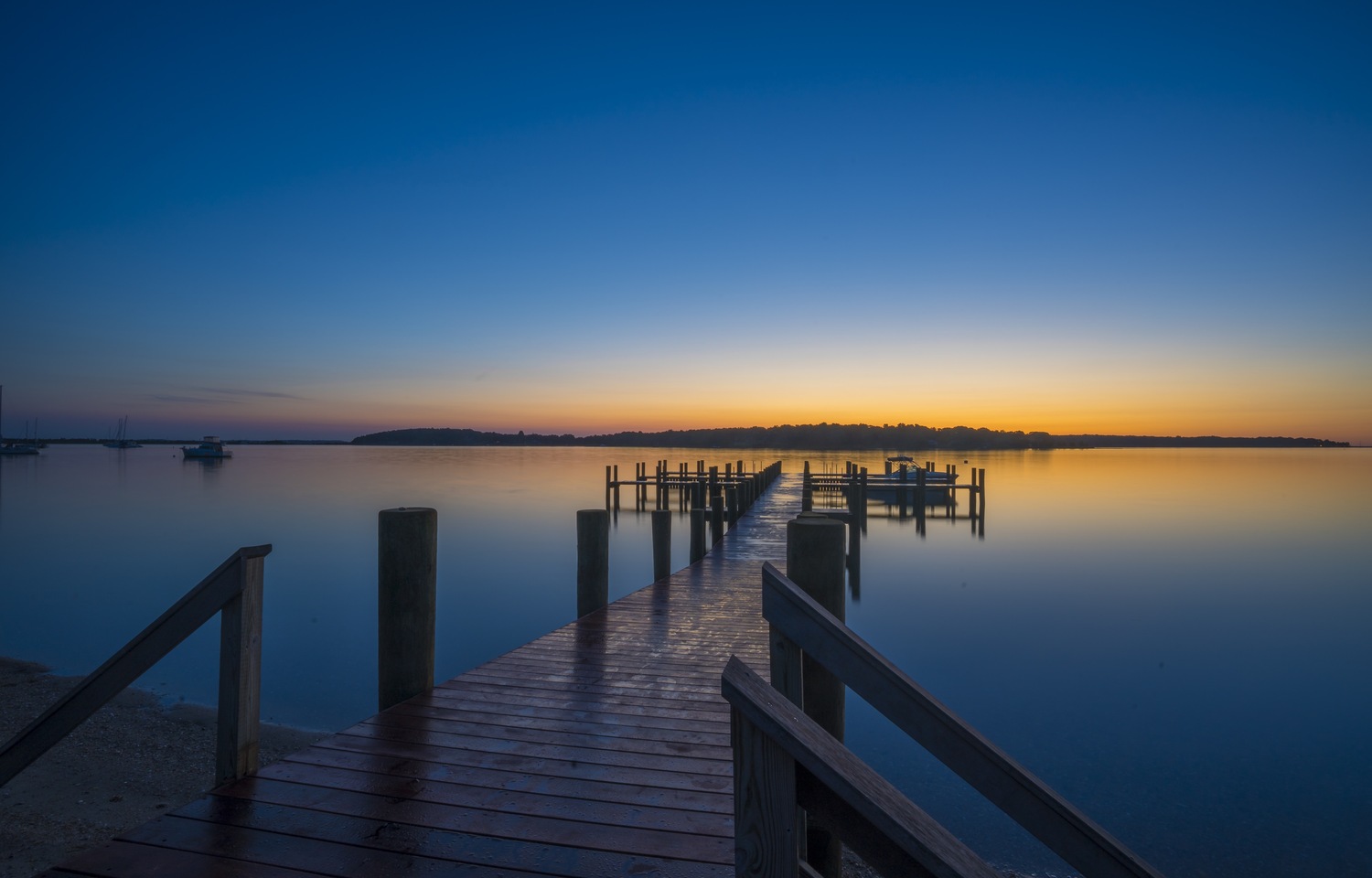 The private deepwater dock just steps away from 1 Pandion Road on Shelter Island. COURTESY HEDGEROW EXCLUSIVE PROPERTIES