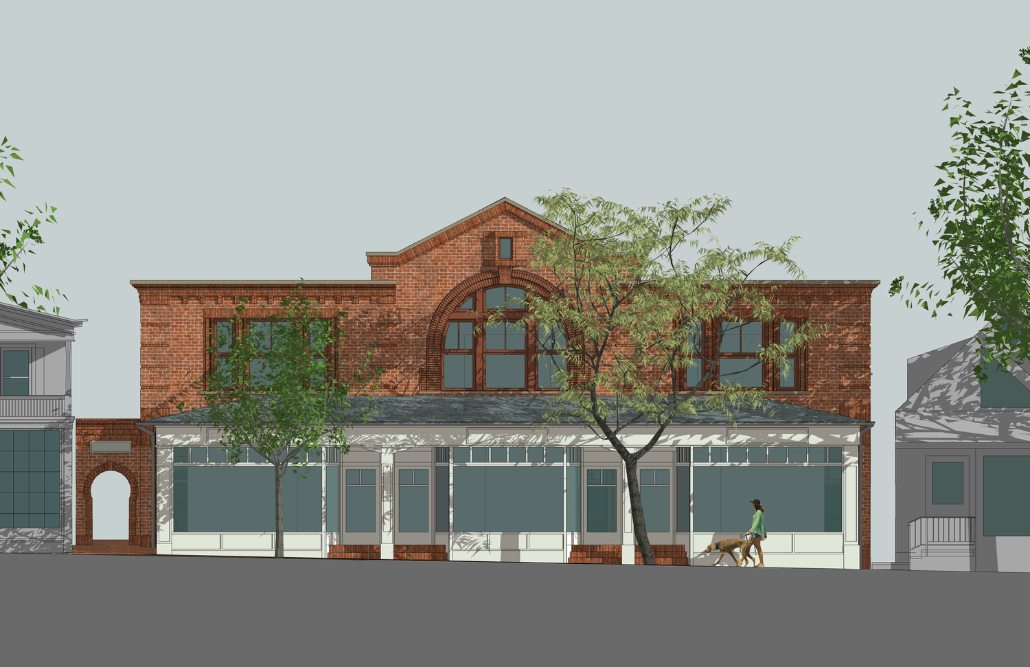 Updated renderings of the plans for Jobs Lane Court, which was approved by a 4-1 vote by the Southampton Village ARB on September 22. COURTESY SIAMAK SAMII