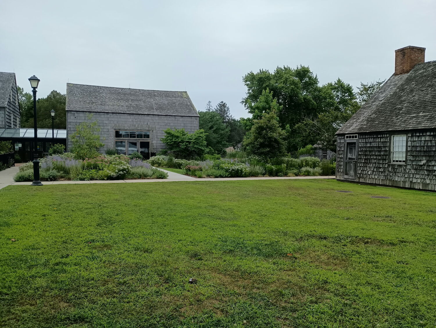 The native plant gardens at East Hampton Village Hall are a model for what Sheila Pfeiffer and the rest of the Southampton Village Environmental and Sustainability Committee are proposing at Doscher Park, near Lake Agawam. SHEILA PFEIFFER