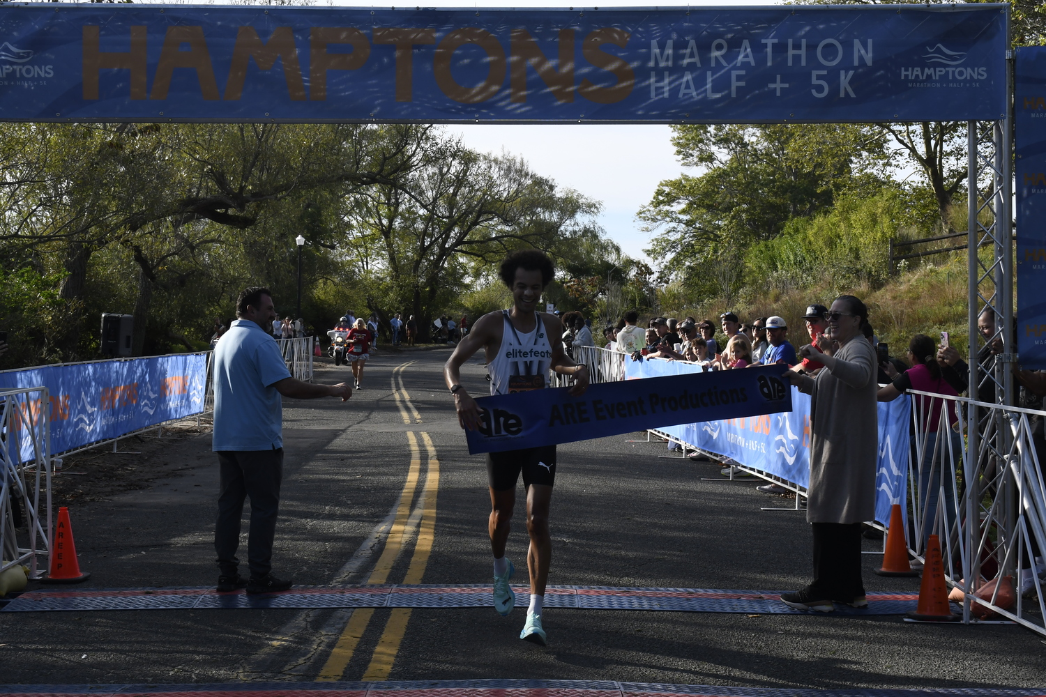 Jordan Daniel of Westhampton won the half marathon. DREW BUDD