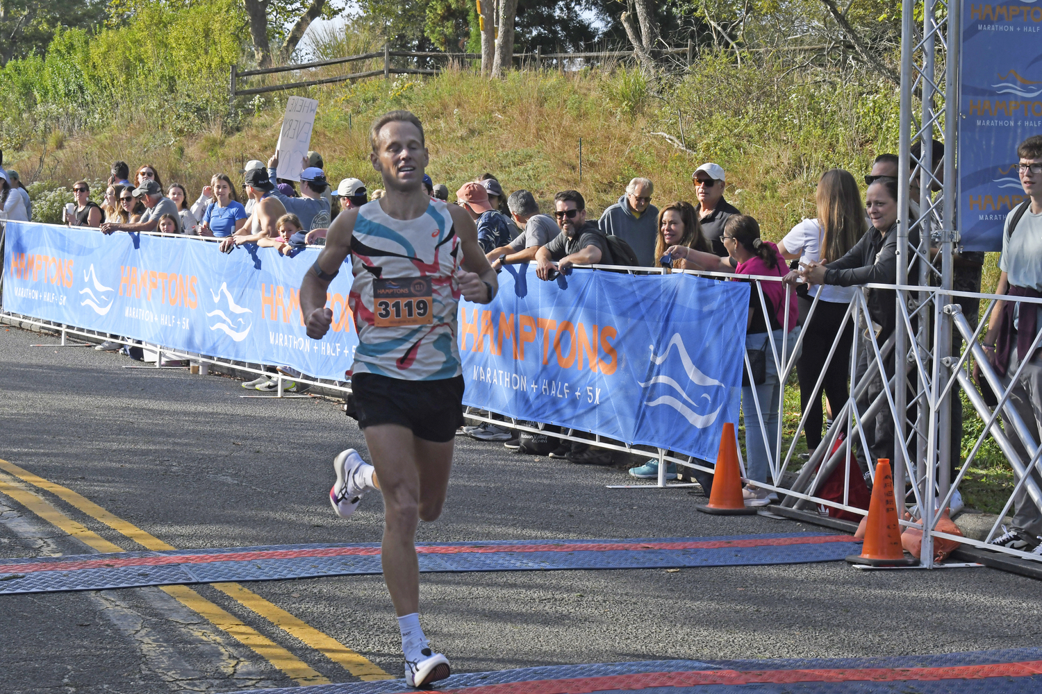 David Reveman of East Hampton placed third overall in the half marathon.  DREW BUDD
