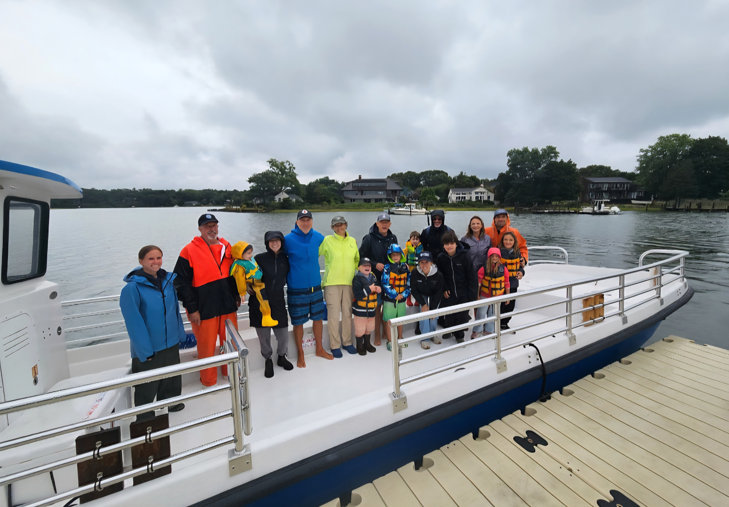 The Conscience Point Shellfish Hatchery (CPSH) provided seed clams to the Southampton Town Trustees, as they have for the past 12 years,  to assist with the repopulation of water cleaning shellfish. On September 7, Trustee Ed Warner and representatives from the CPSH, The North Sea Maritime Center, East End Explores and about 12 children distributed the seedlings in local waters.  COURTEY CONSCIENCE POINT SHELLFISH HATCHERY