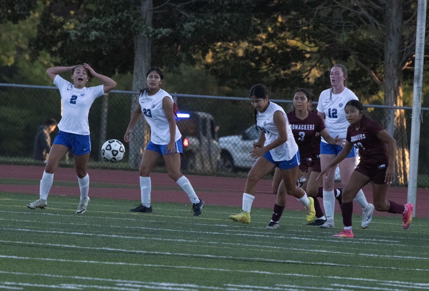 East Hampton and Riverhead played a 1-0 game, in favor of the Bonackers, on Friday. DOUG KUNTZDOUG KUNTZ