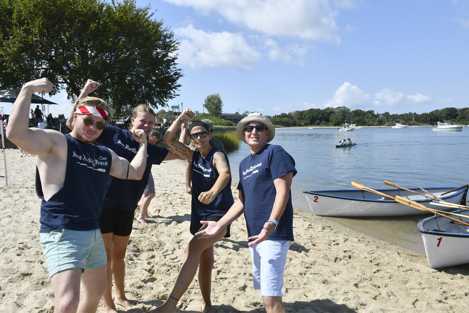 The Sag Harbor Express Team: Liam McShane, Lesley Middlekauf, Sara Mannino and Terry McShane.  DANA SHAW