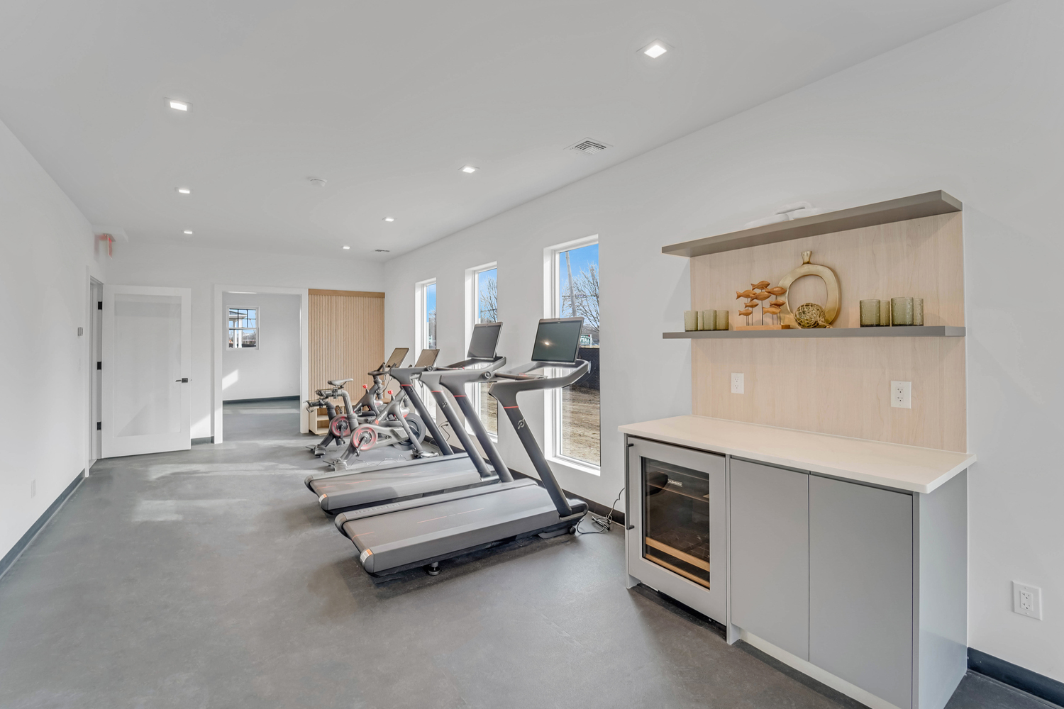 The fitness facility inside the clubhouse at The Gables at Westhampton Beach. COURTESY INLET REAL ESTATE CAPITAL