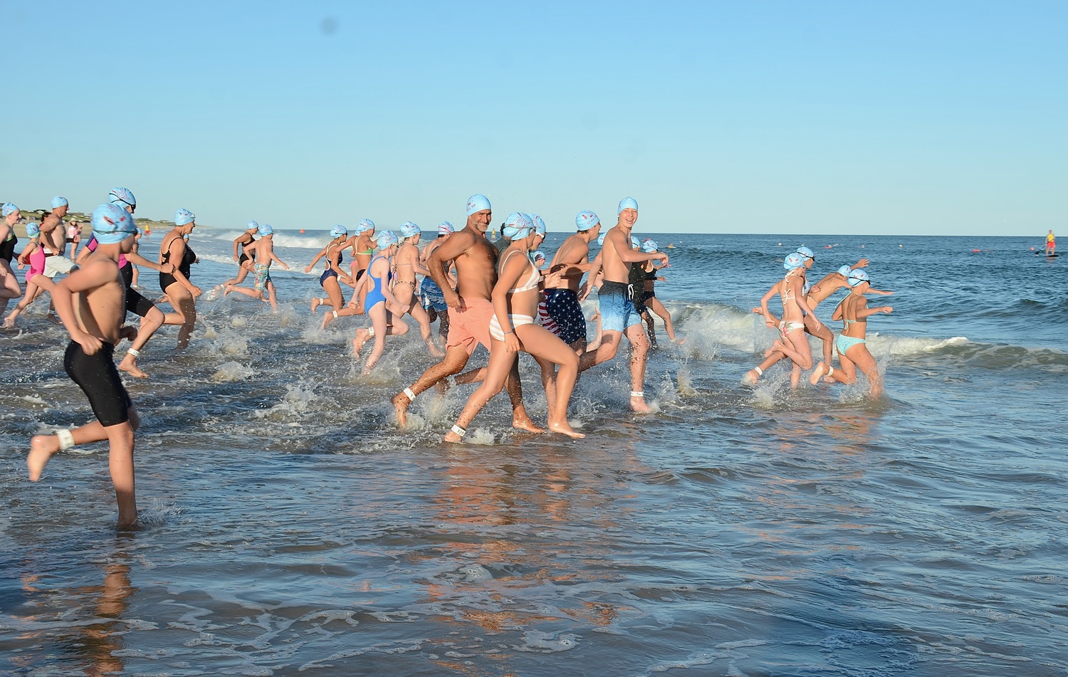 East Hampton Volunteer Ocean Rescue hosted its annual Red Devil Swim on Saturday at Atlantic Avenue Beach in Amagansett.  KYRIL BROMLEY