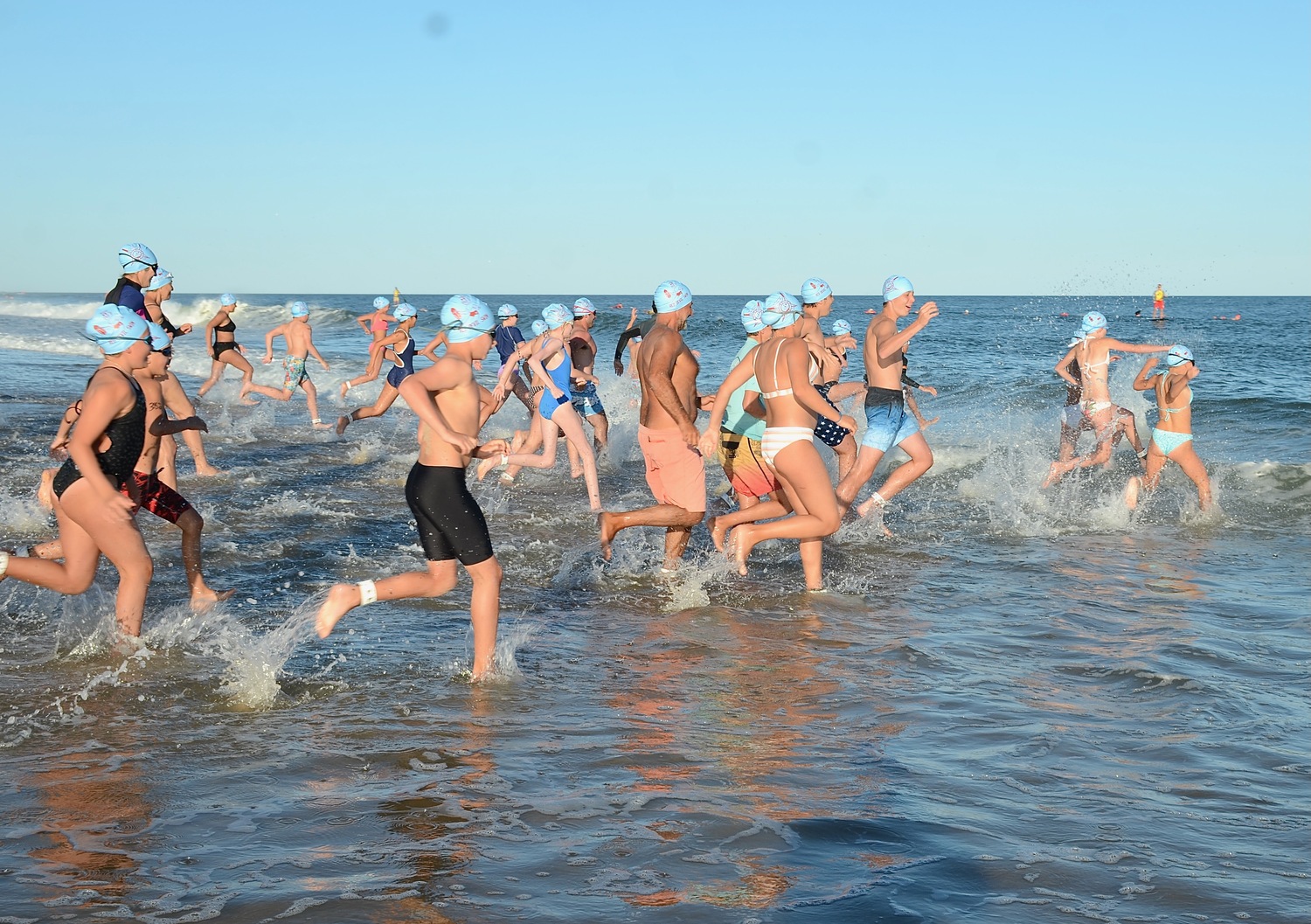 East Hampton Volunteer Ocean Rescue hosted its annual Red Devil Swim on Saturday at Atlantic Avenue Beach in Amagansett.  KYRIL BROMLEY
