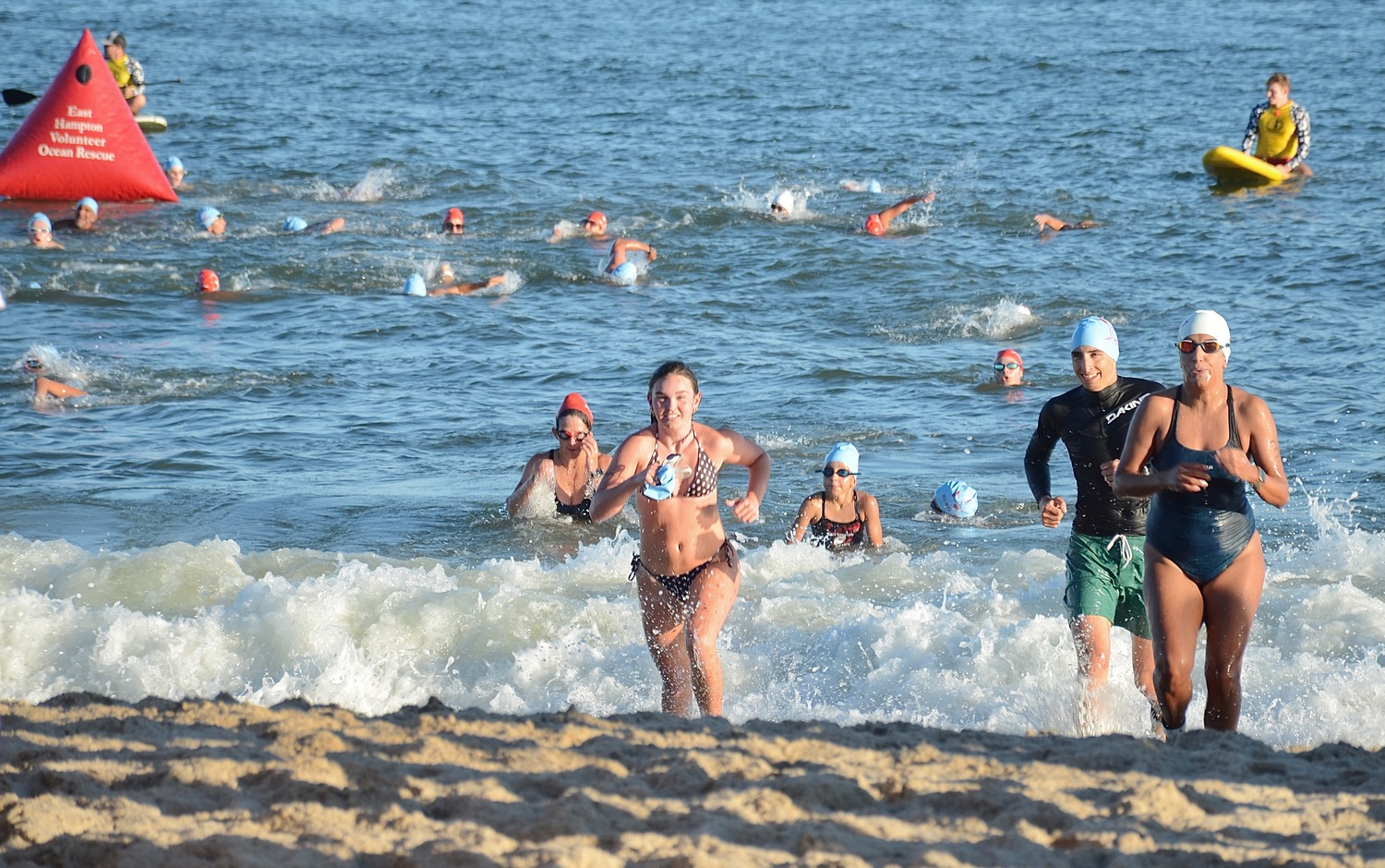East Hampton Volunteer Ocean Rescue hosted its annual Red Devil Swim on Saturday at Atlantic Avenue Beach in Amagansett.  KYRIL BROMLEY