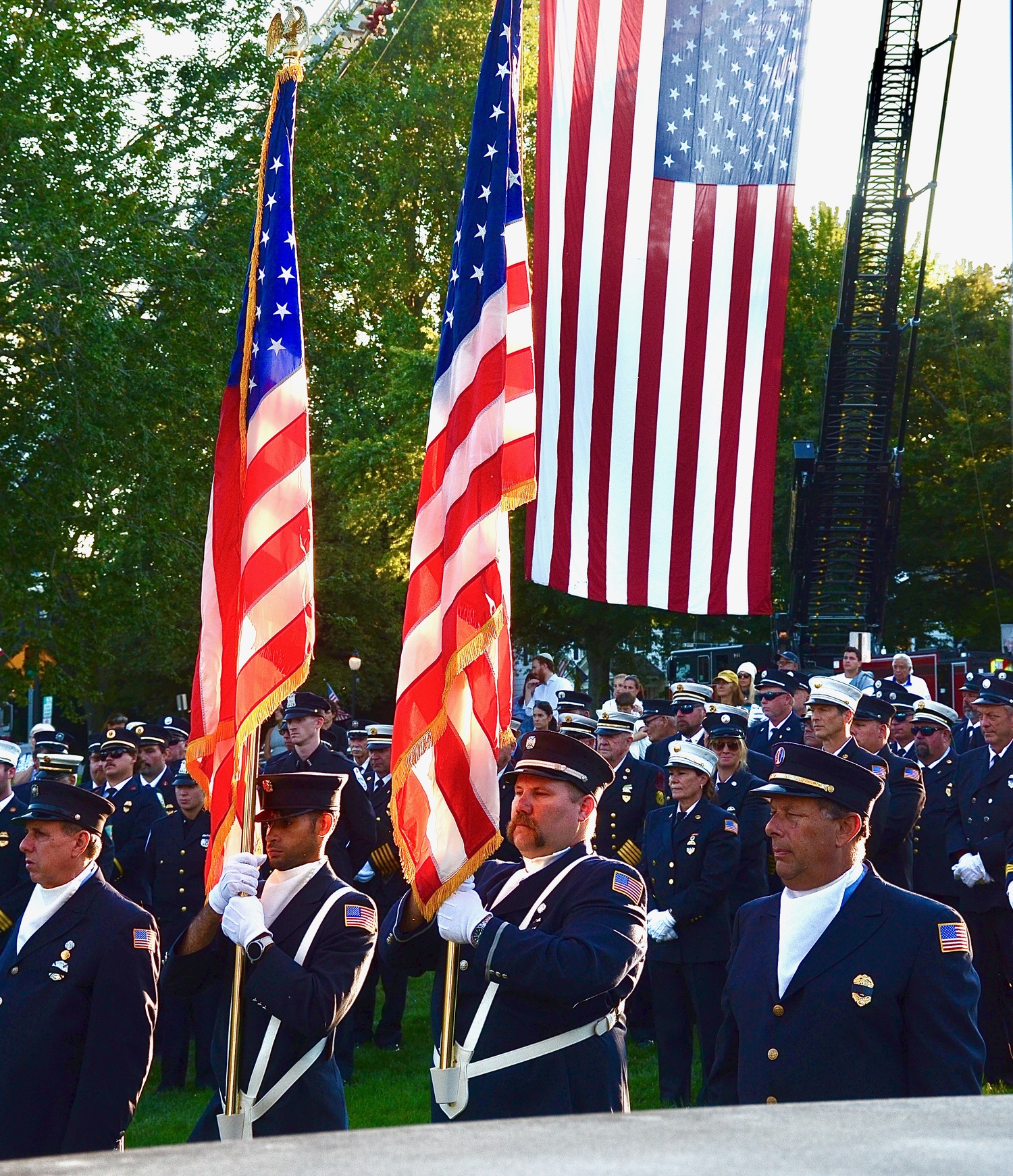 The memorial service hosted by the East Hampton Town Fire Chiefs Association at Hook Mill on Thursday.