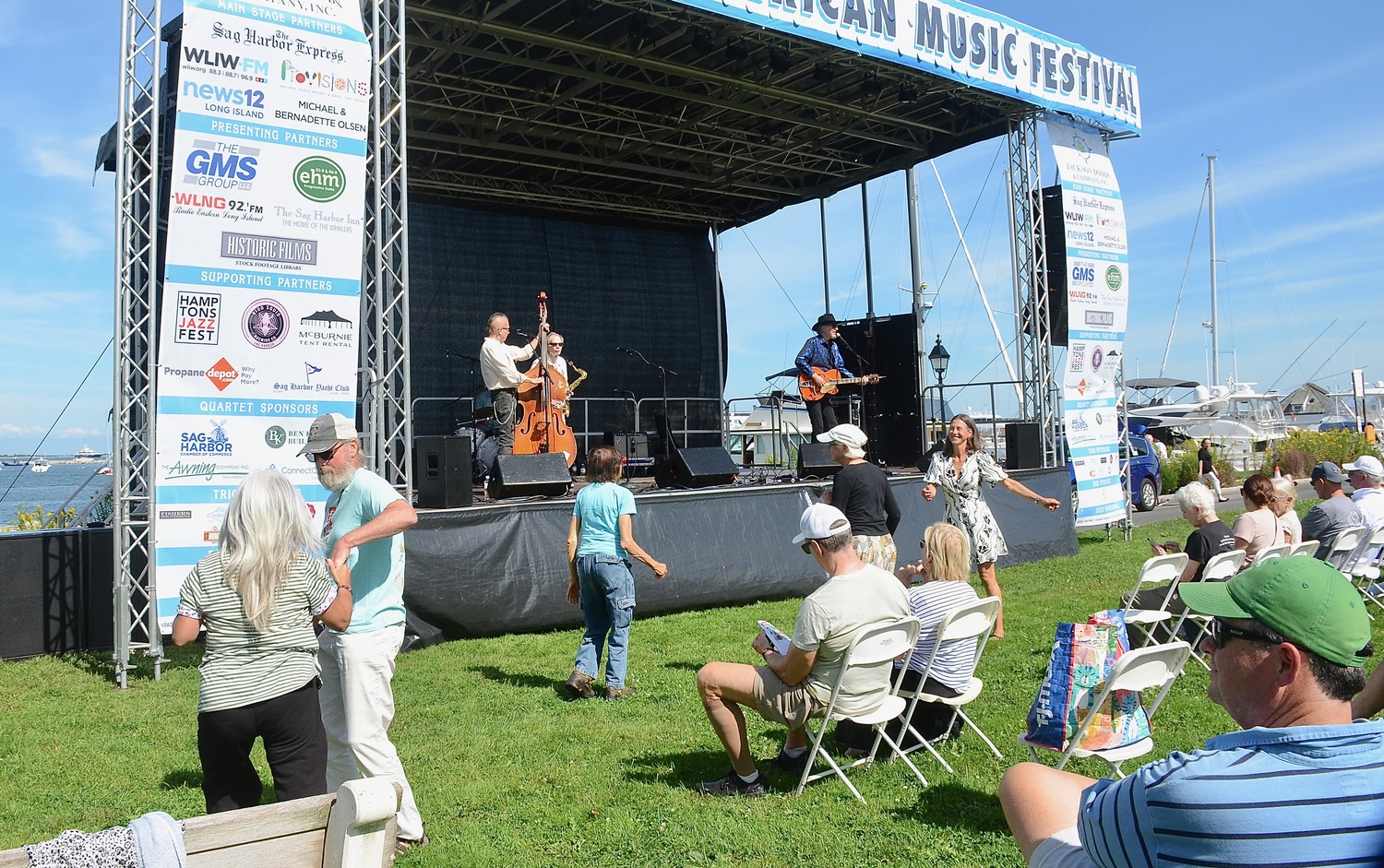 Gene Casey & the Lone Sharks in Marine Park on Saturday afternoon.  KYRIL BROMLEY