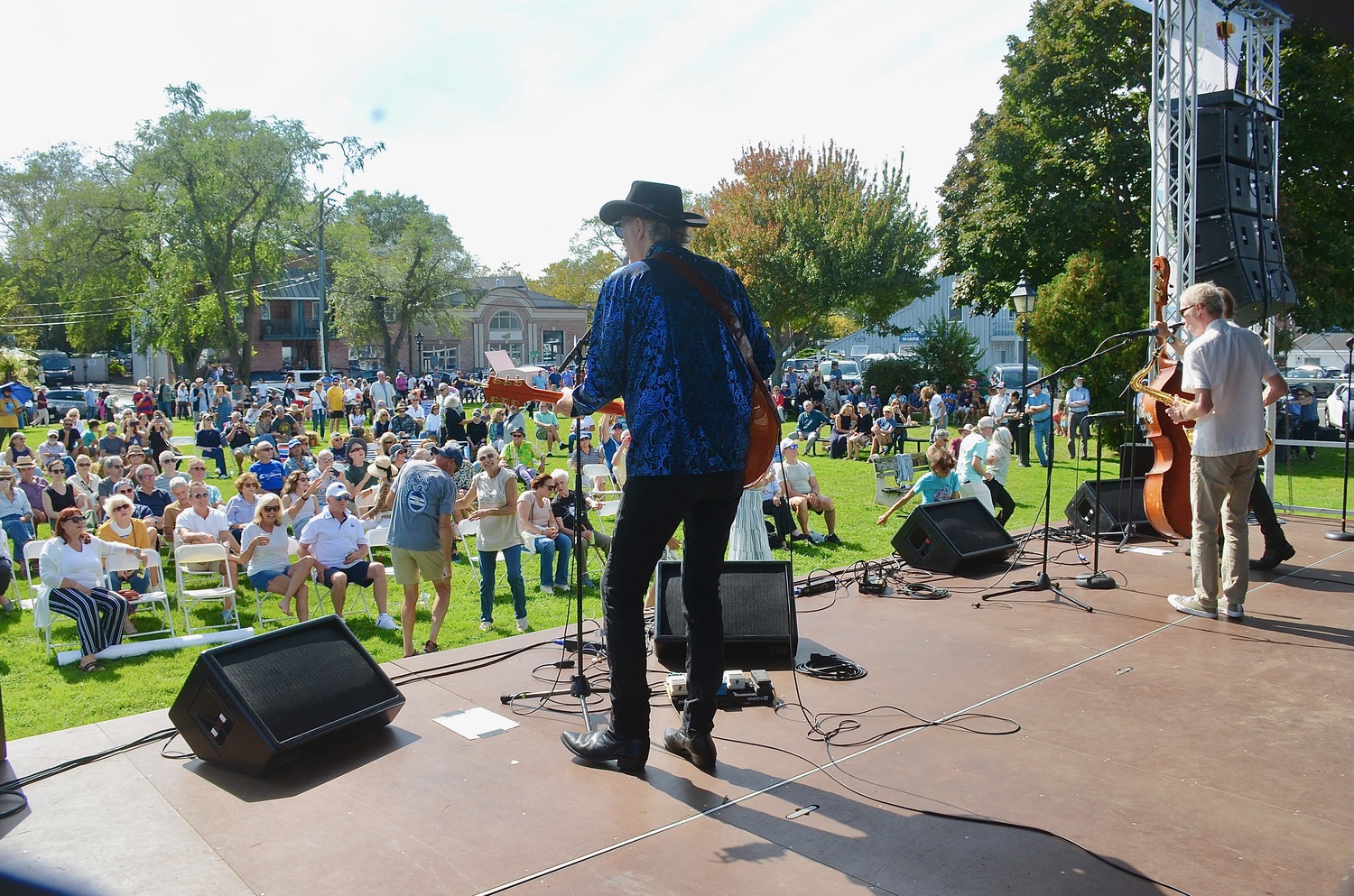 Gene Casey & the Lone Sharks in Marine Park on Saturday afternoon.  KYRIL BROMLEY