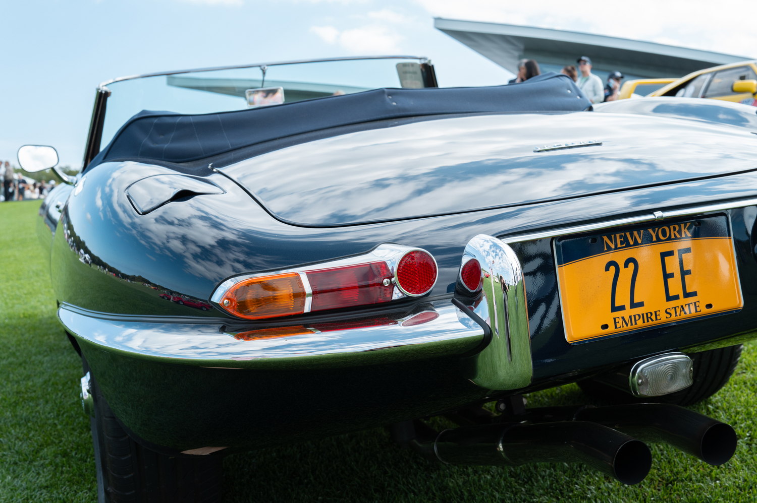 The rear end of an unmistakable 1962 Jaguar XKE. LORI HAWKINS PHOTOS