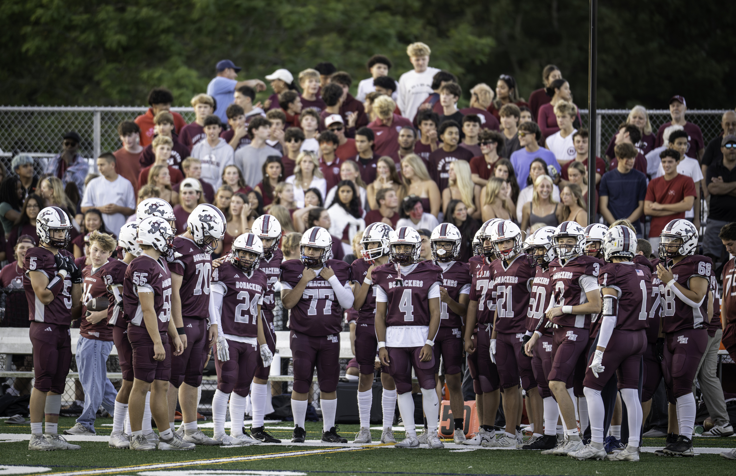 The Bonackers, and their fans, are ready to get their homecoming game underway.  MARIANNE BARNETT