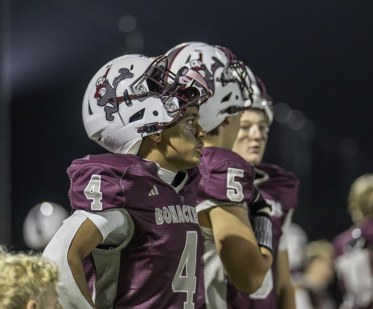 Alex Davis and the rest of the Bonac starters take a breather for much of the second half after scoring 50 unanswered points on Friday evening.  MARIANNE BARNETT