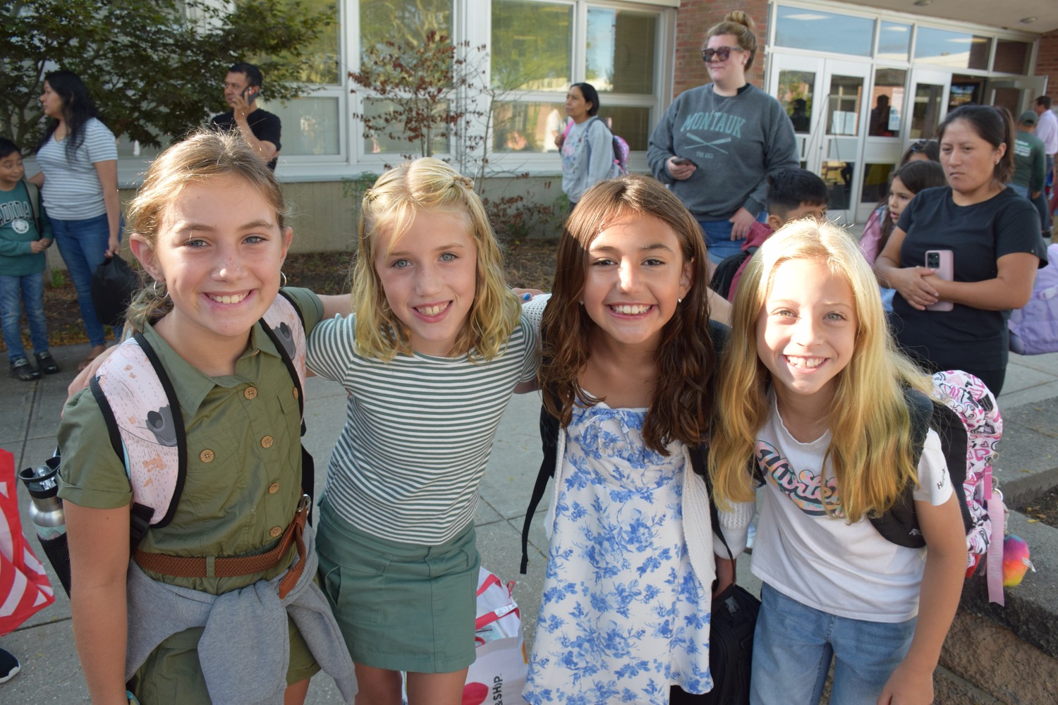 Hampton Bays School District students returned to school for the 2025-26 school year on September 3. Elementary students were greeted by their teachers and principals and escorted to their classrooms, where they began organizing their supplies and making new friends. Middle and high school students kicked off the academic year by settling into their new routines and meeting their teachers.  COURTESY HAMPTON BAYS SCHOOL DISTRICT